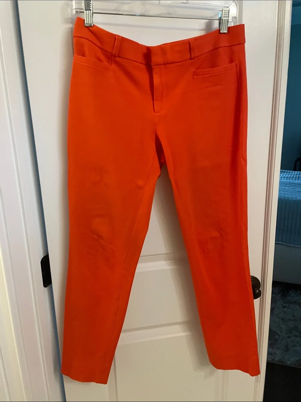 Banana Republic Bright Orange Cropped Slim Pants - Picture 1 of 3